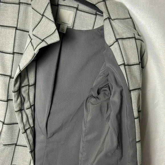 Halogen plaid blazer,academia,clueless preppy,office,business woman, grey,Sm,EC - Picture 12 of 16